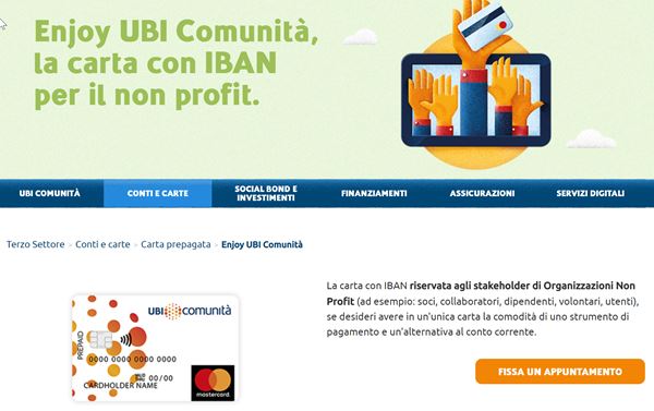 enjoy UBI Comunità carta
