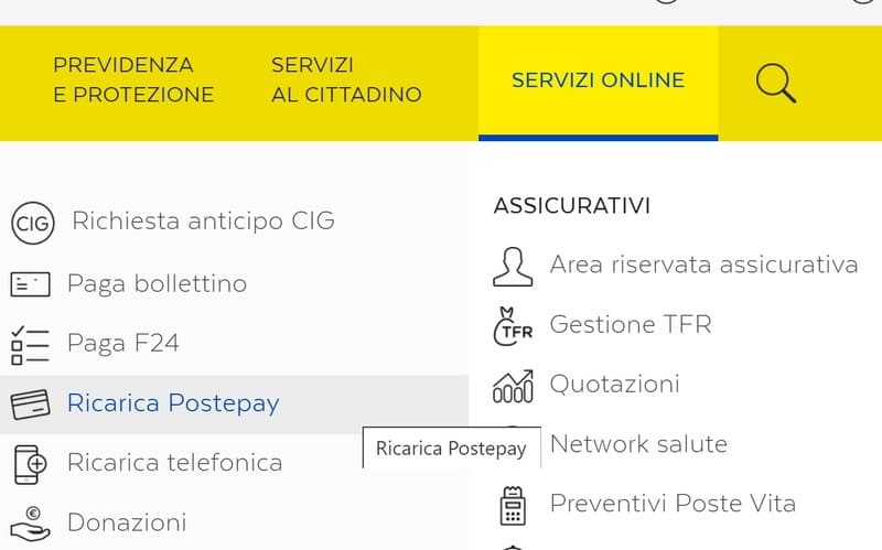 trasferire soldi da postepay a postepay sito poste italiane